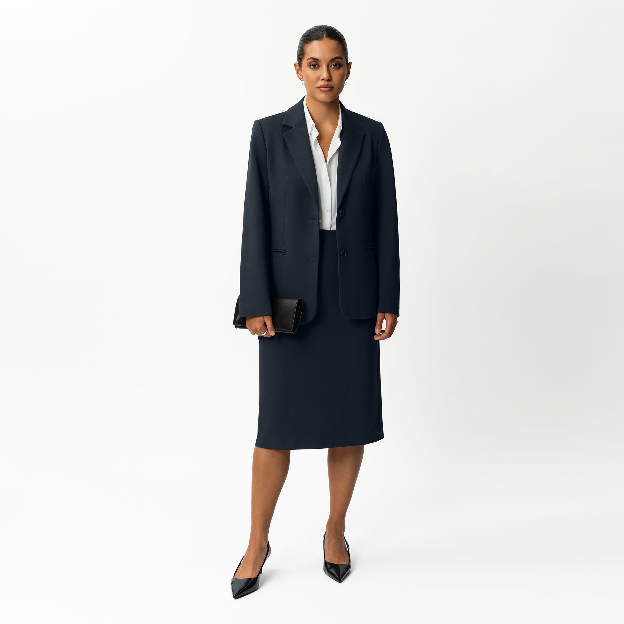 Tailored Ponte Midi Skirt - Ninepine