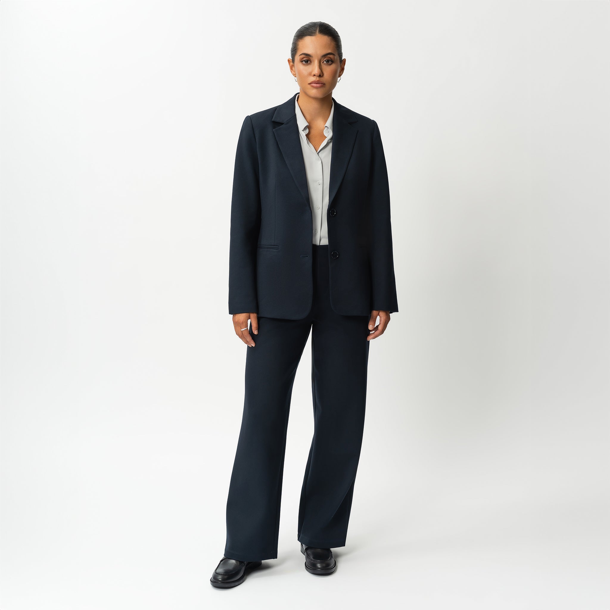 Tailored Ponte Relaxed Trouser - Ninepine