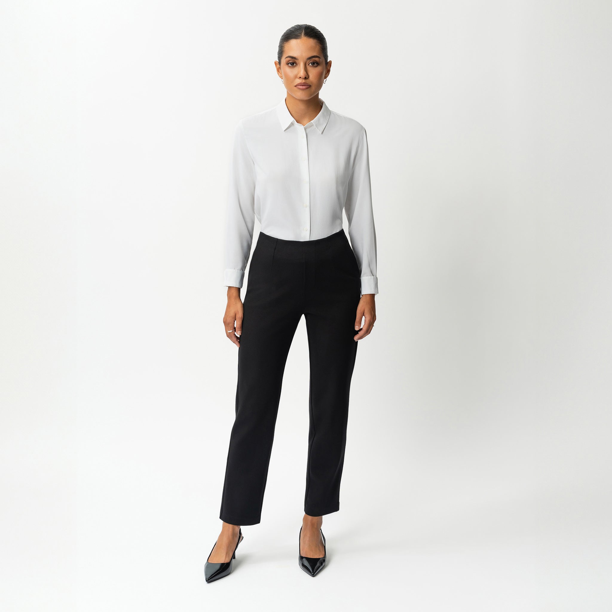 Tailored Ponte Straight Trouser - Ninepine
