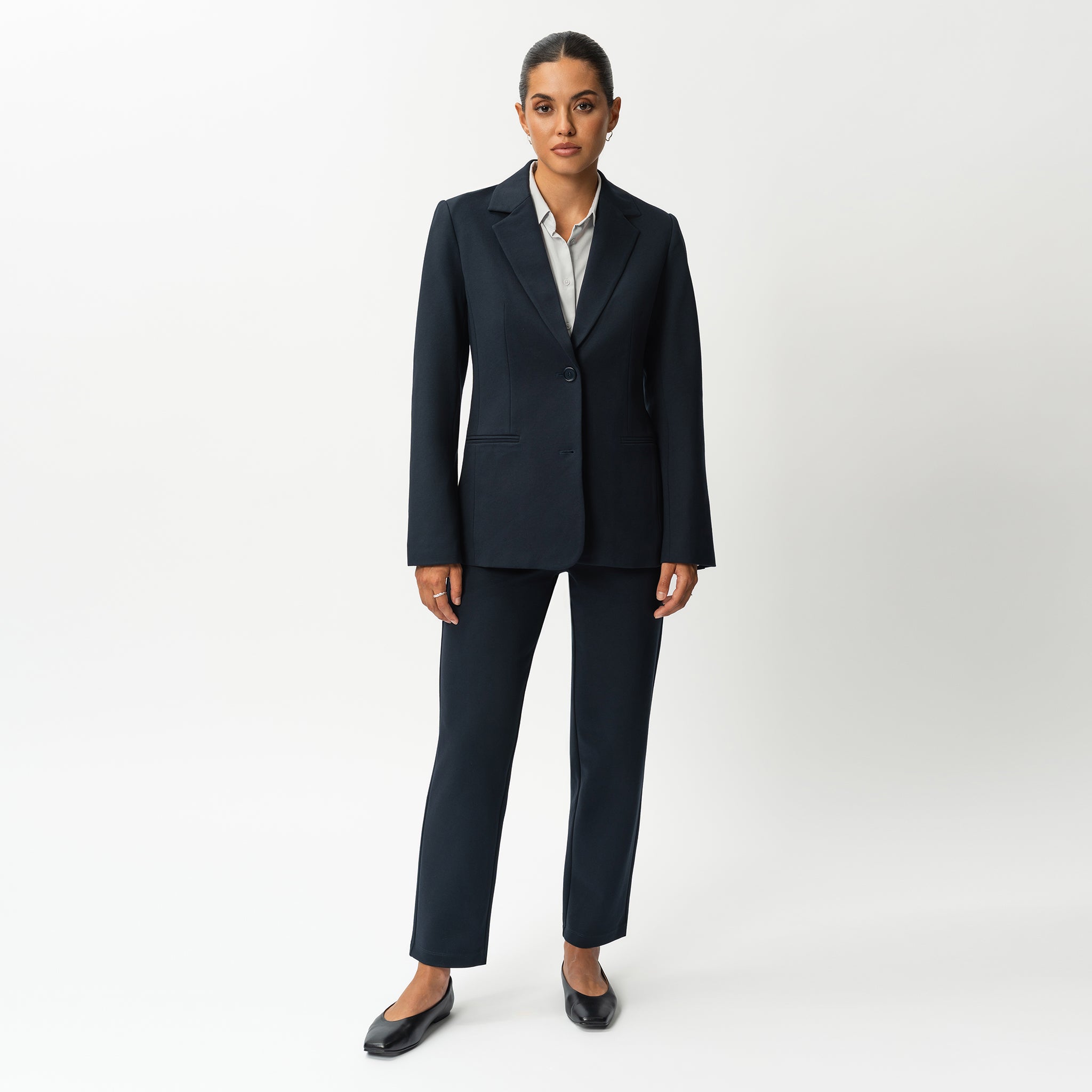 Tailored Ponte Straight Trouser - Ninepine