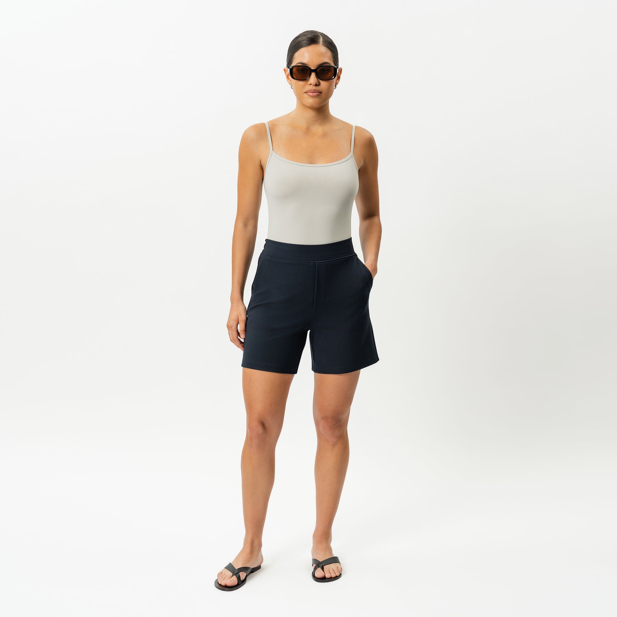 Light Ponte Shorts - Ninepine