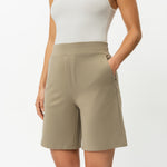 Light Ponte Shorts - Ninepine
