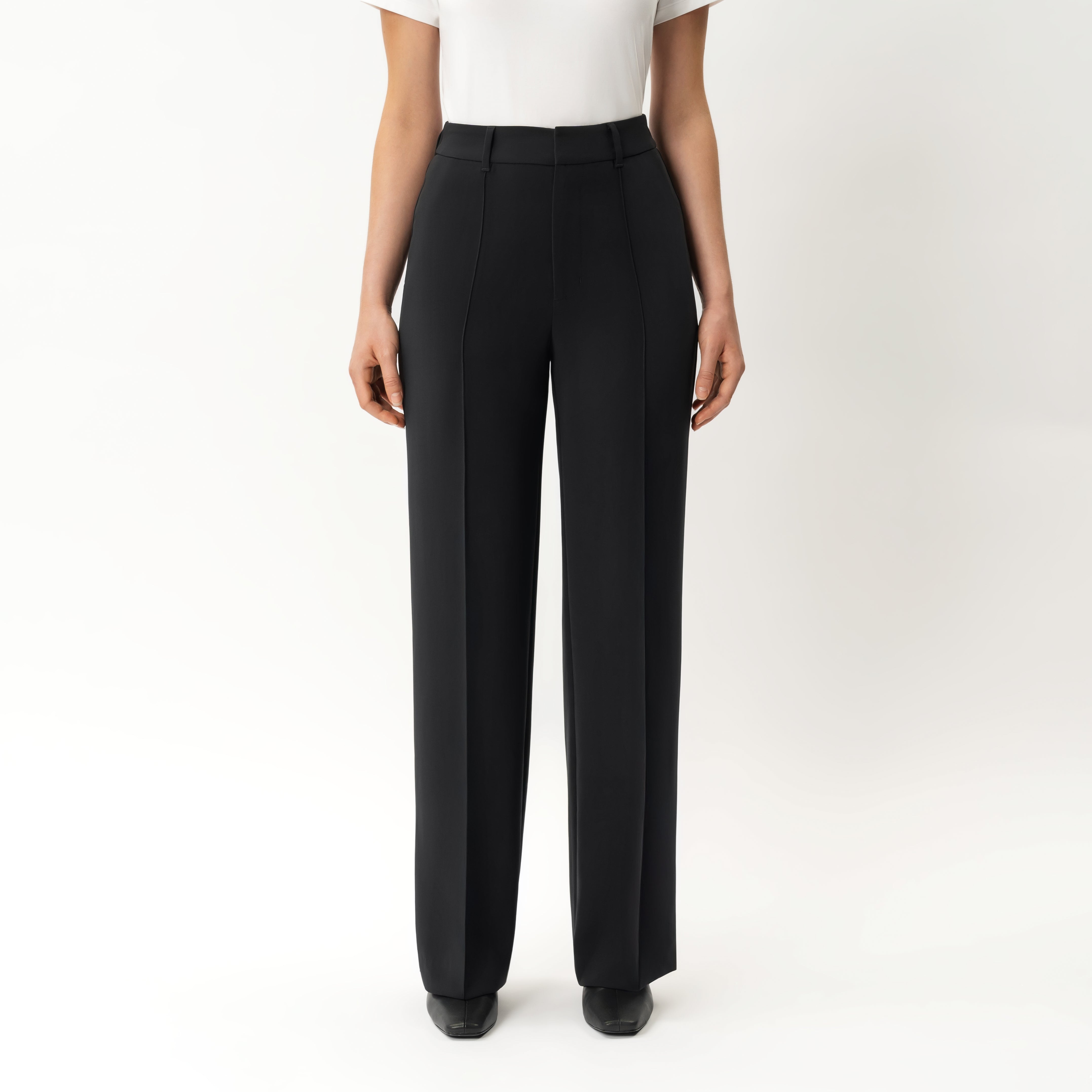 Crepe Relaxed Trouser - Ninepine