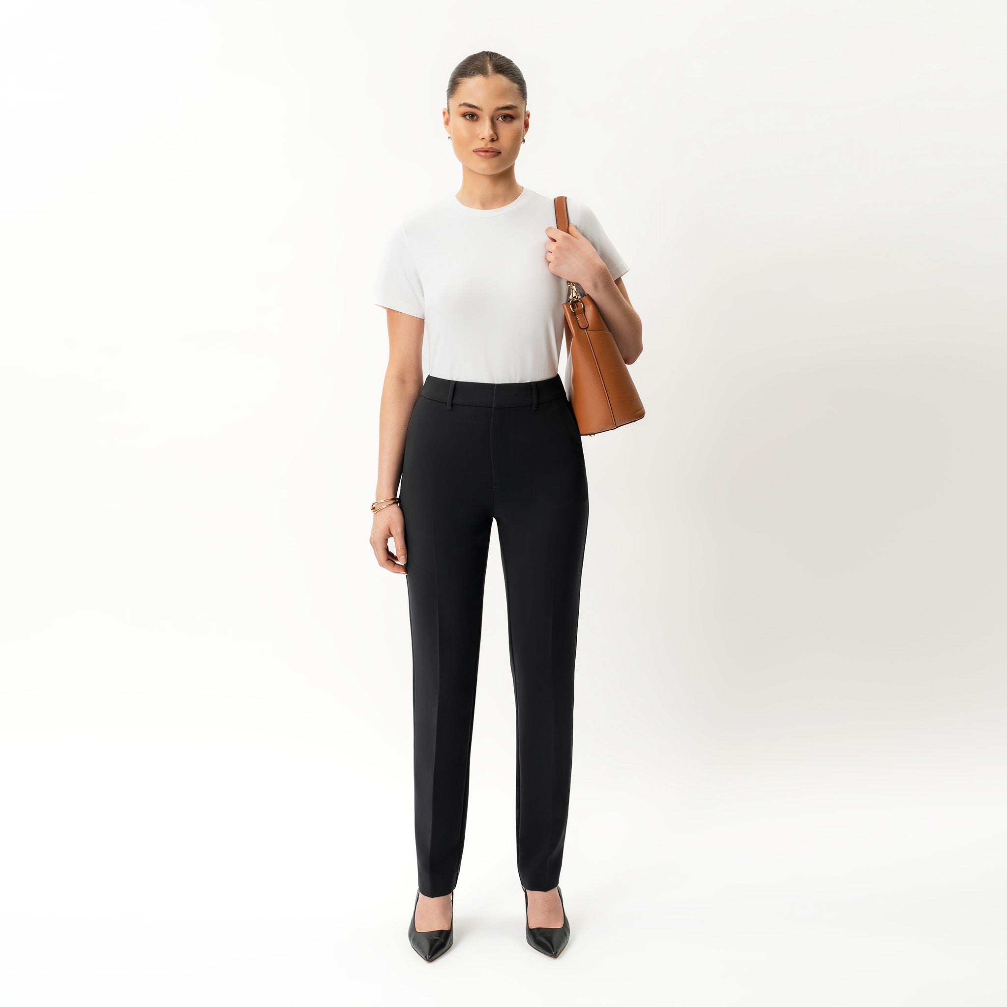 Crepe Slim Trouser - Ninepine