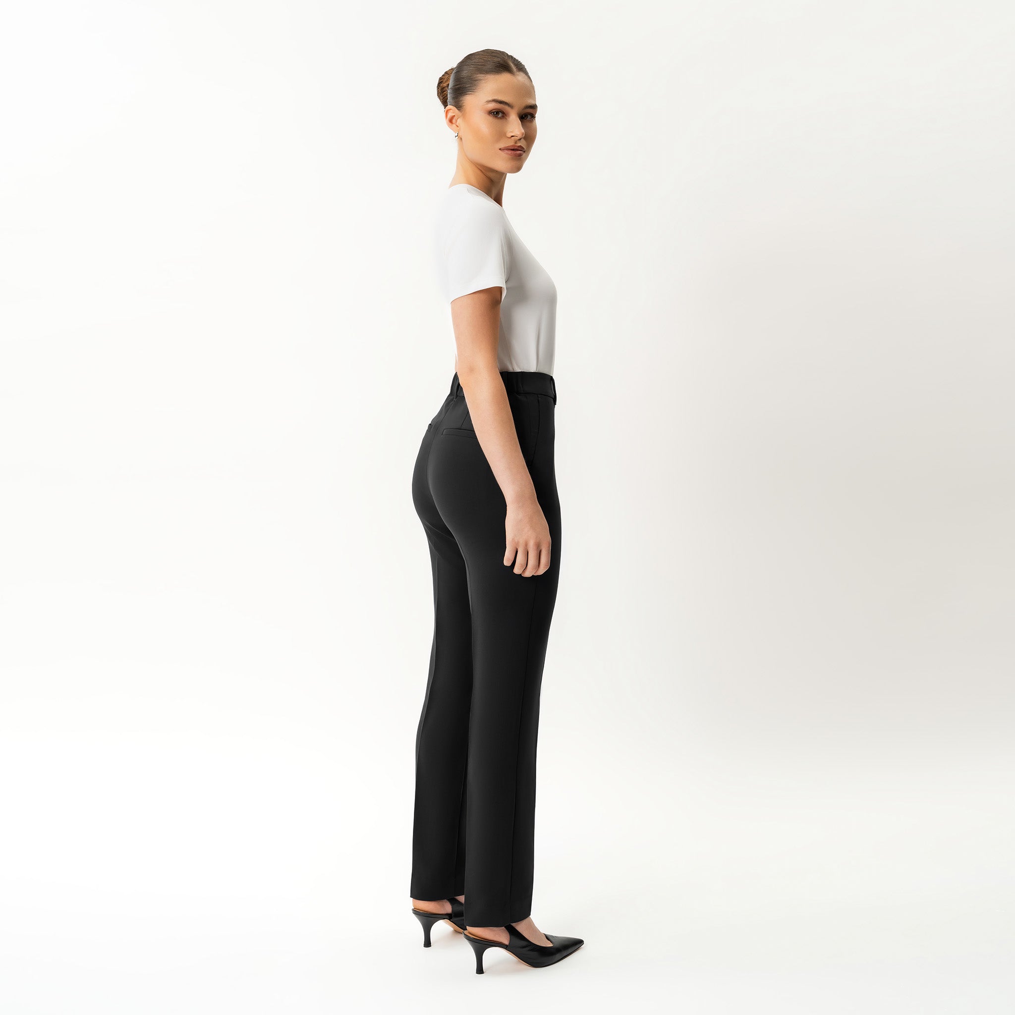 Crepe Slim Trouser - Ninepine