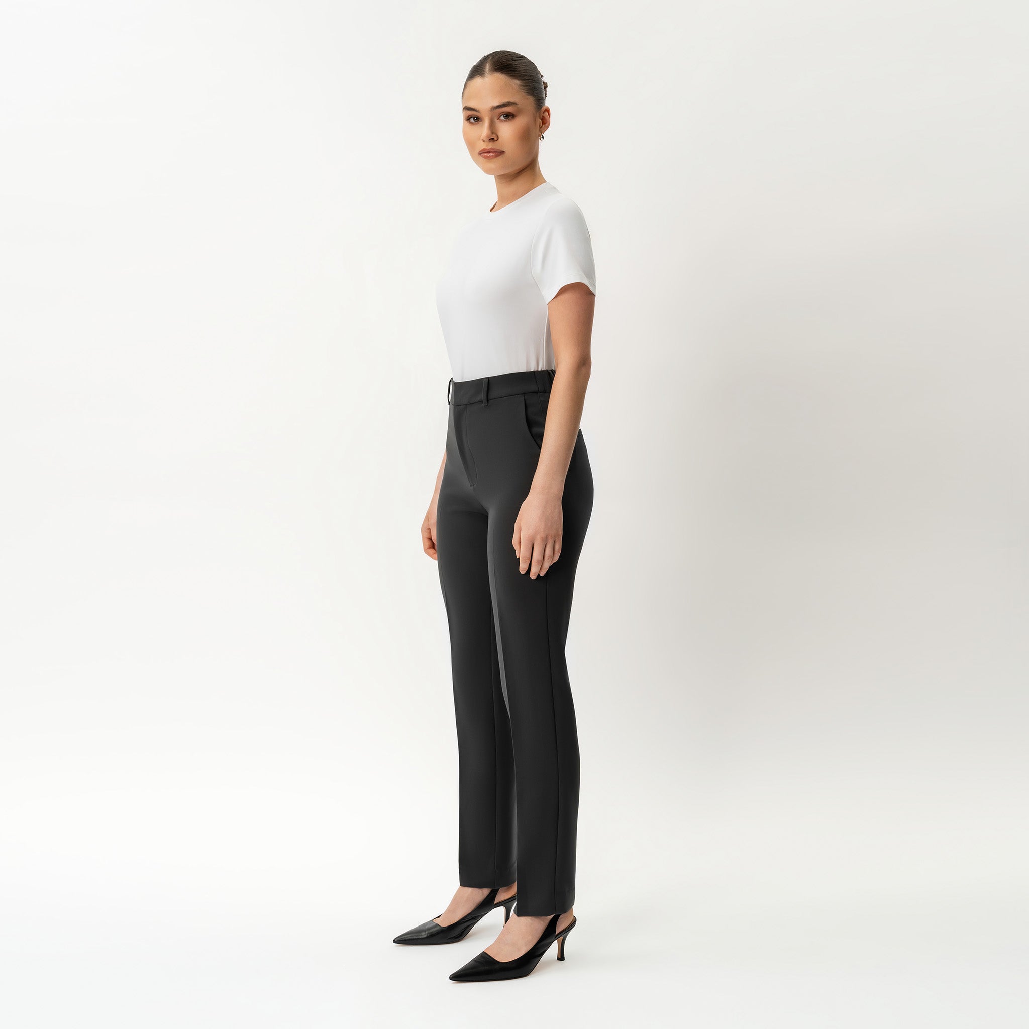 Crepe Slim Trouser - Ninepine