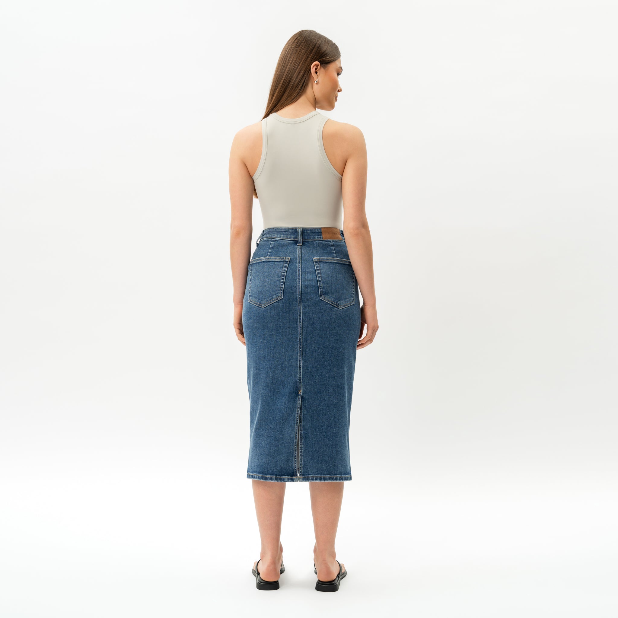 Stretchy ComfortDenim™ Skirt - Ninepine