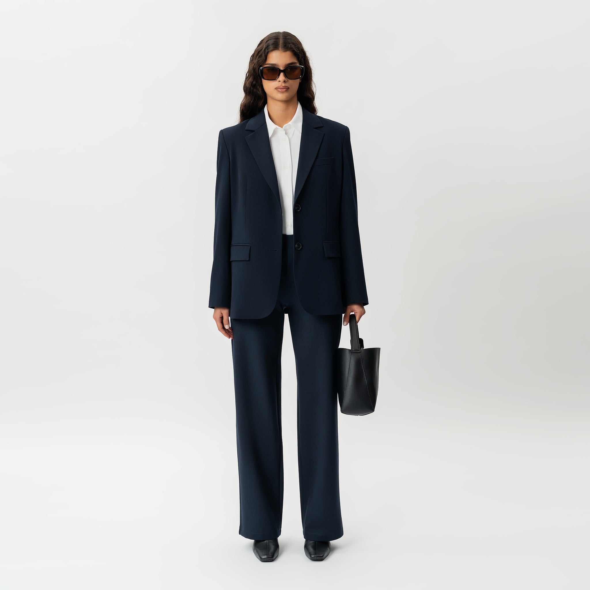 Tailored Ponte Relaxed Trouser - Ninepine