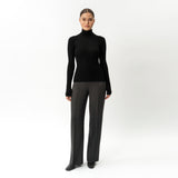 Merino Wool Ribbed Turtleneck - Ninepine