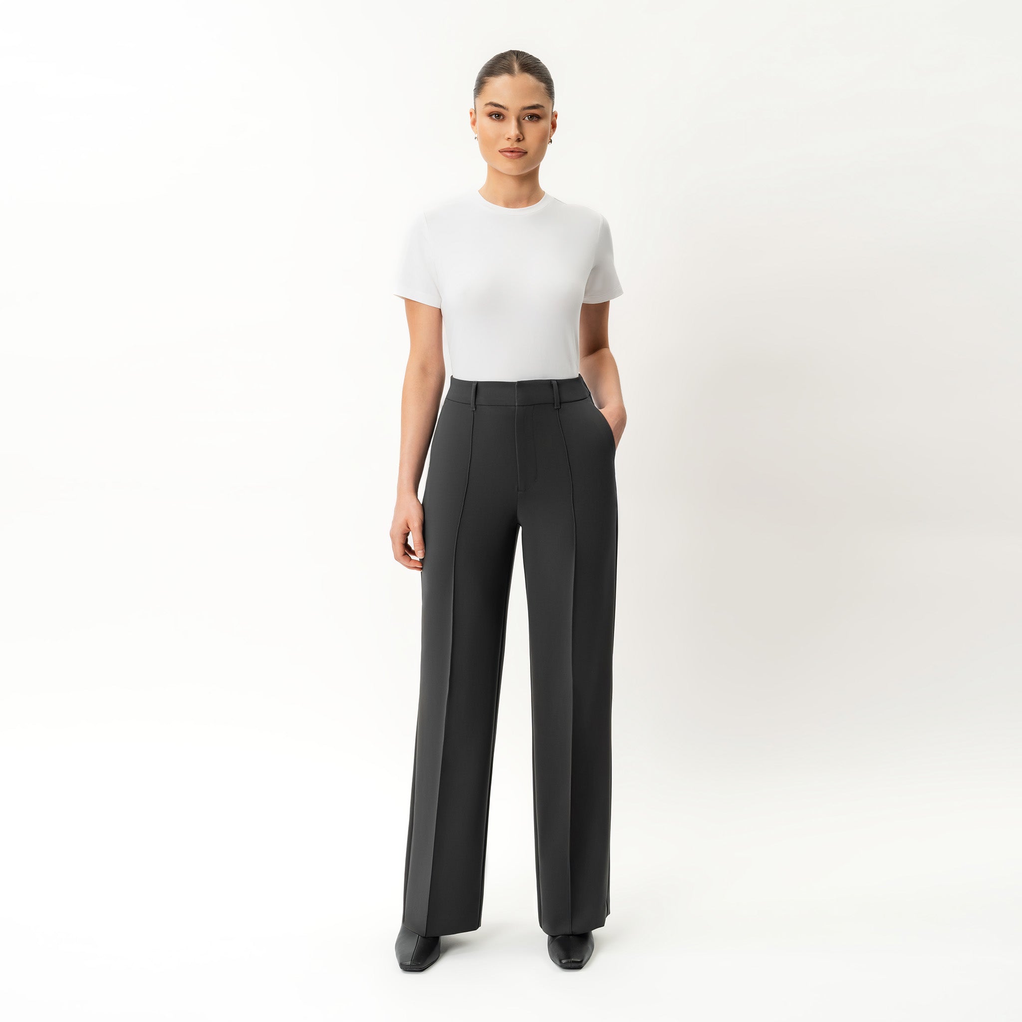 Crepe Relaxed Trouser - Ninepine