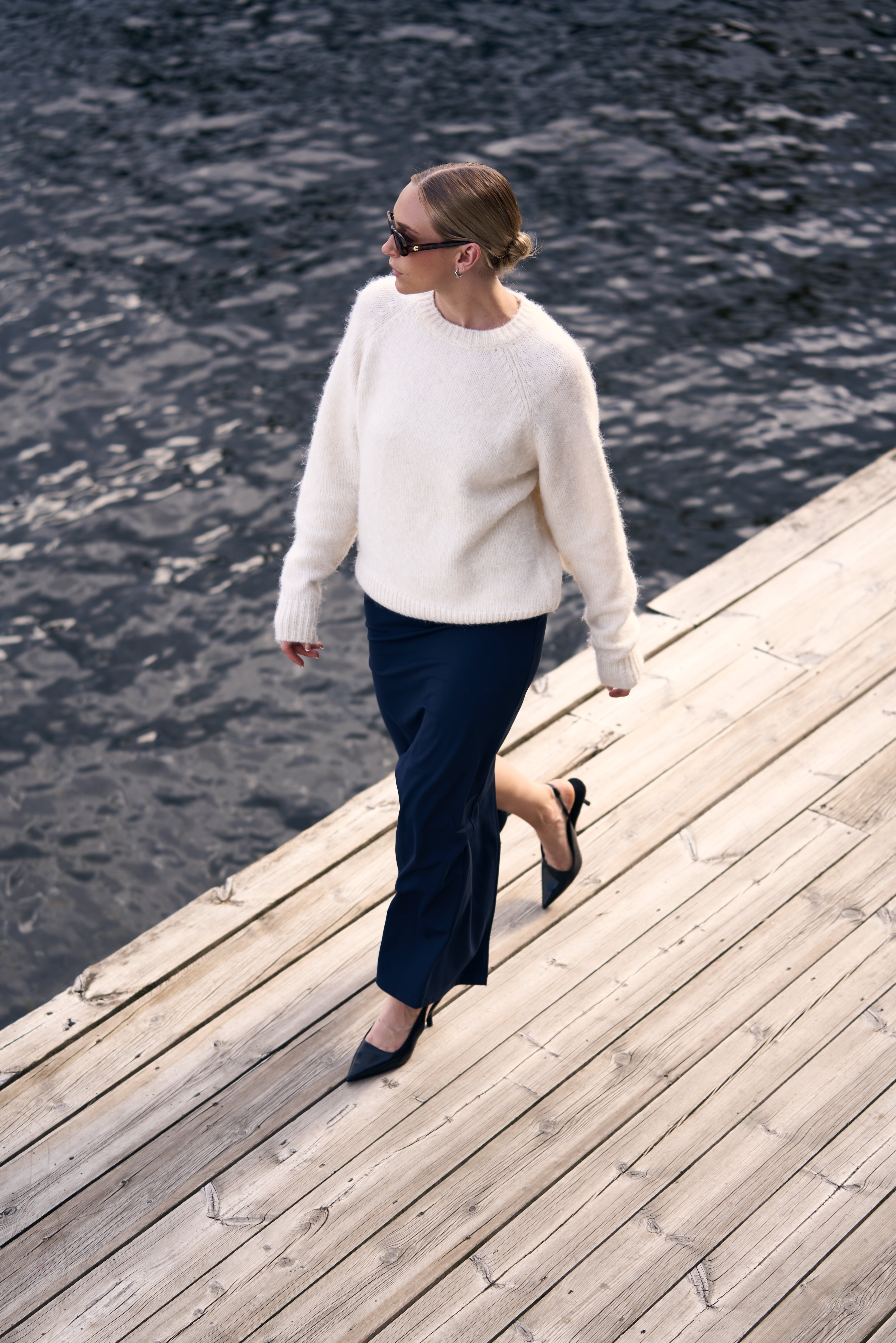 Ninepine Asana Maxi Skirt in Navy - versatile, thoughtfully designed, luxury of comfort from Stockholm, Sweden.