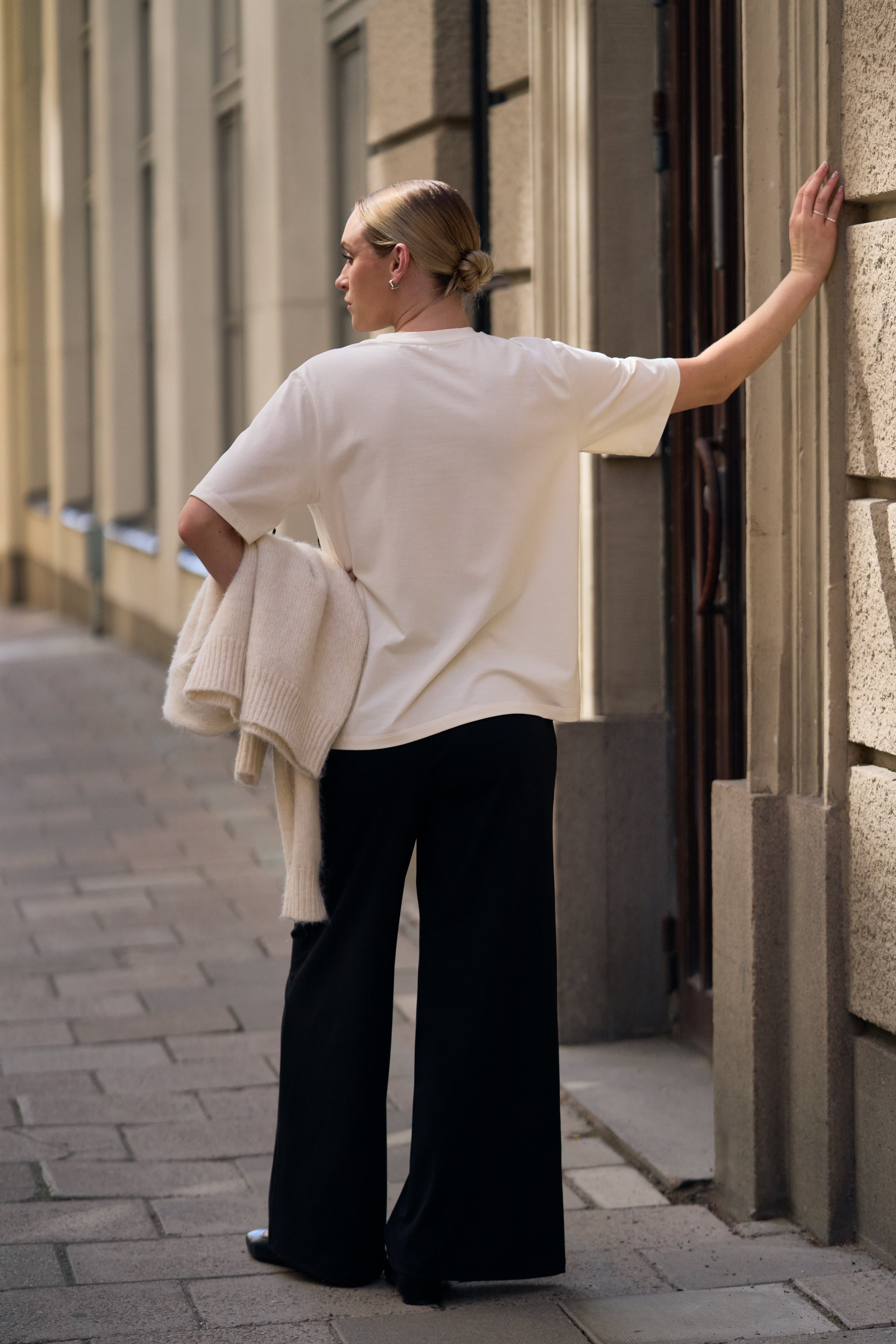 Ninepine Asana wide pants and pima t-shirt - versatile, thoughtfully designed, luxury comfort from Stockholm, Sweden