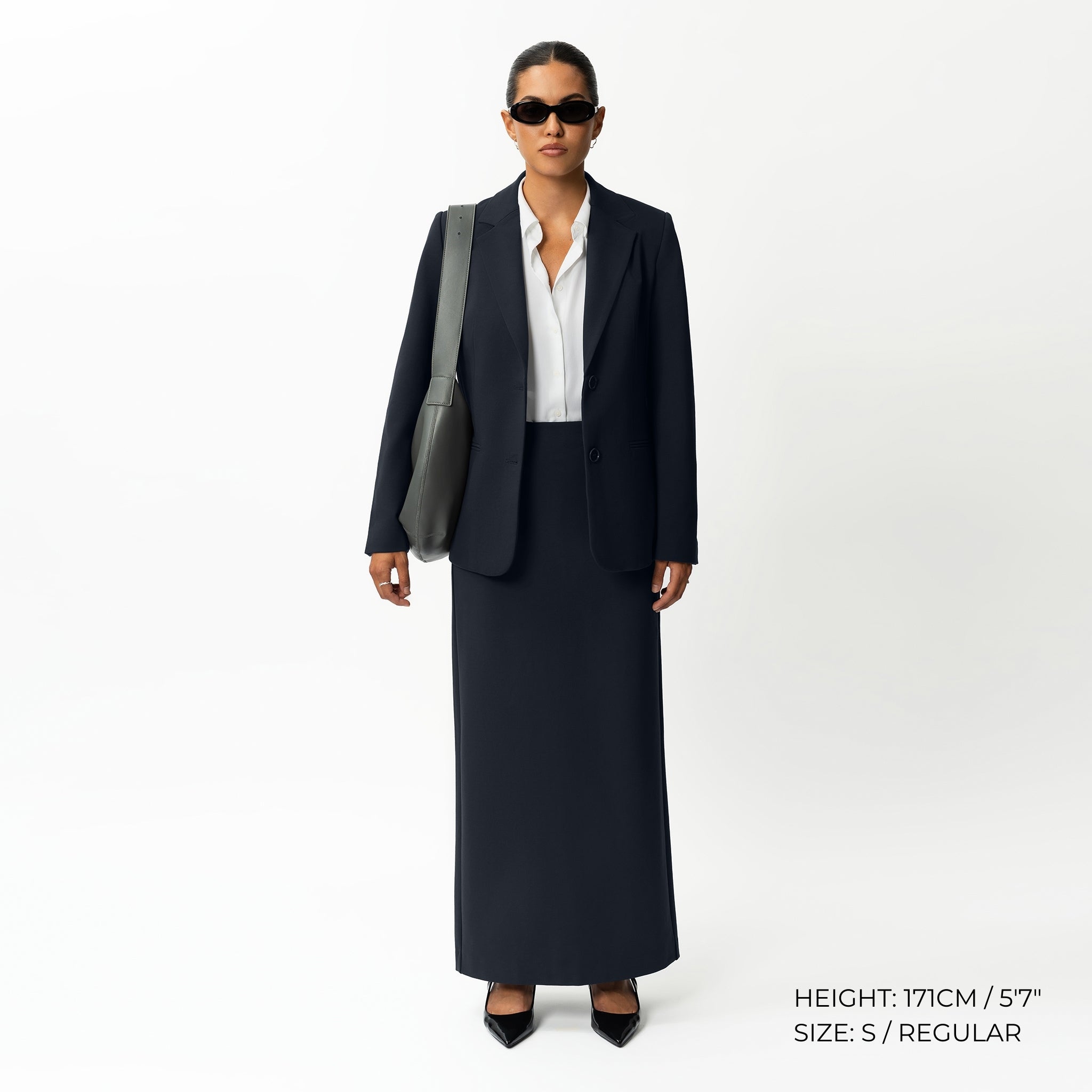 Tailored Ponte Maxi Skirt - Ninepine